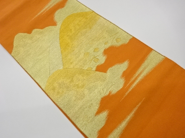 JAPANESE KIMONO / VINTAGE FUKURO OBI / TSUZURE / WOVEN MOUNTAIN & MIST